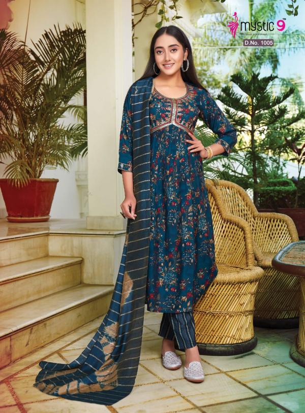 Mystic 9 Monalisha Vol 2 Roman Silk Kurti Bottom With Dupatta